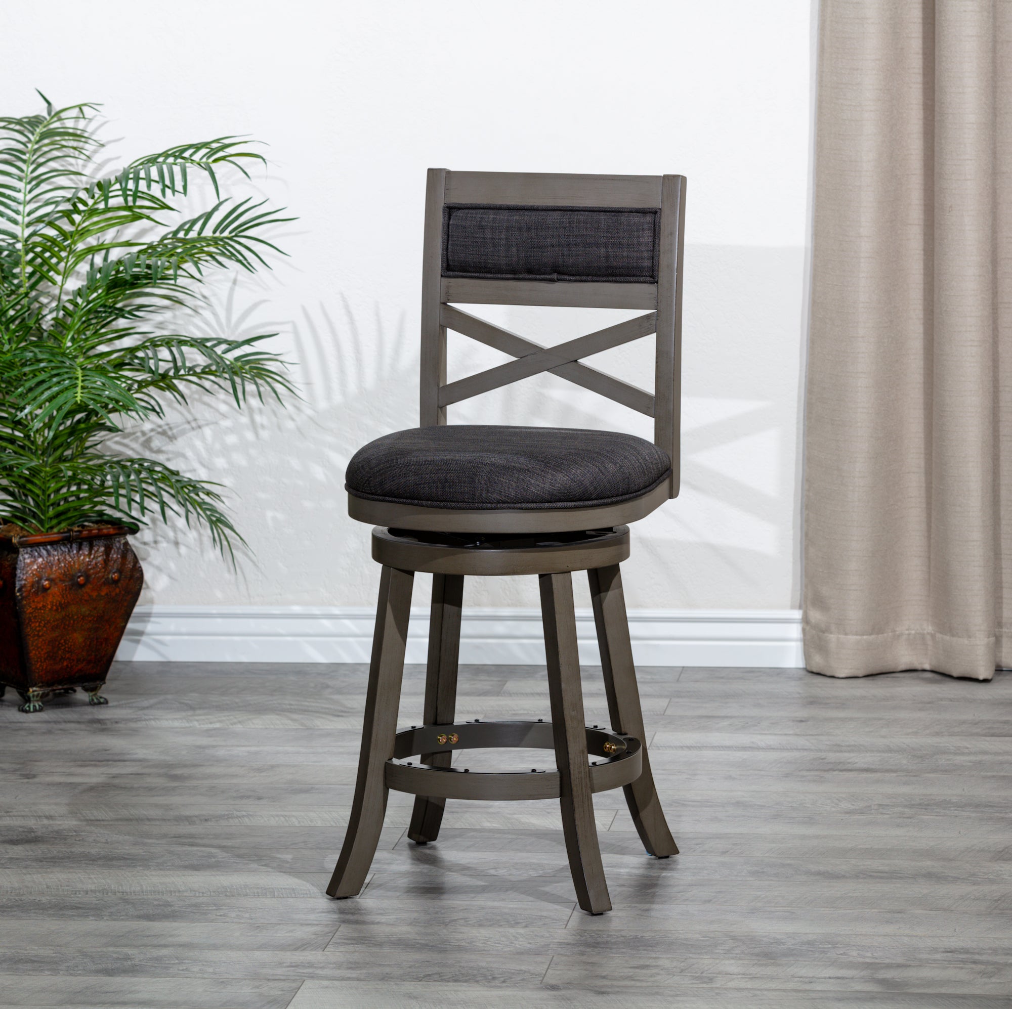 Fabric swivel bar discount stools