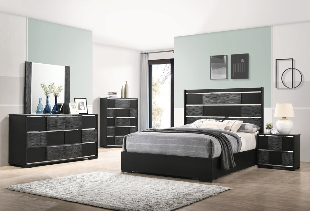 Blacktoft Chamber Trim Panel Bed in Black