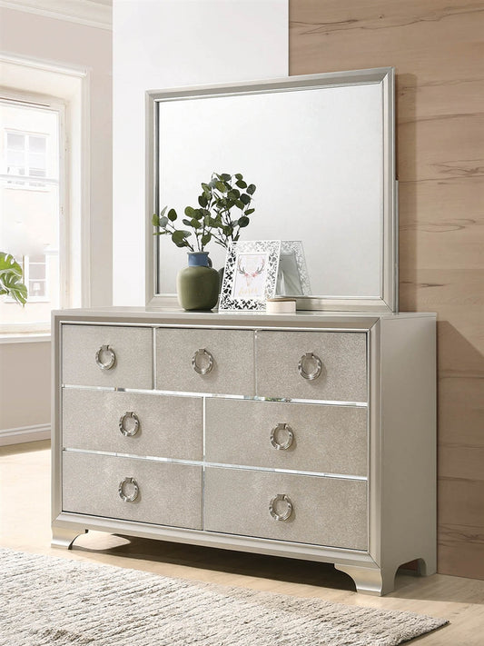 Salford 7-Drawer Dresser Metallic Sterling