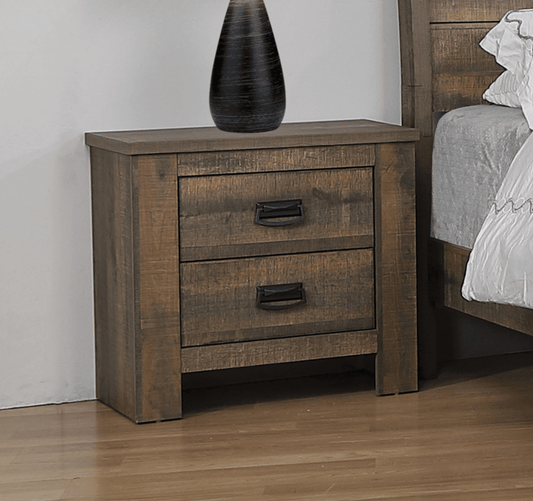 Frederick 2-Drawer Nightstand Weathered Oak