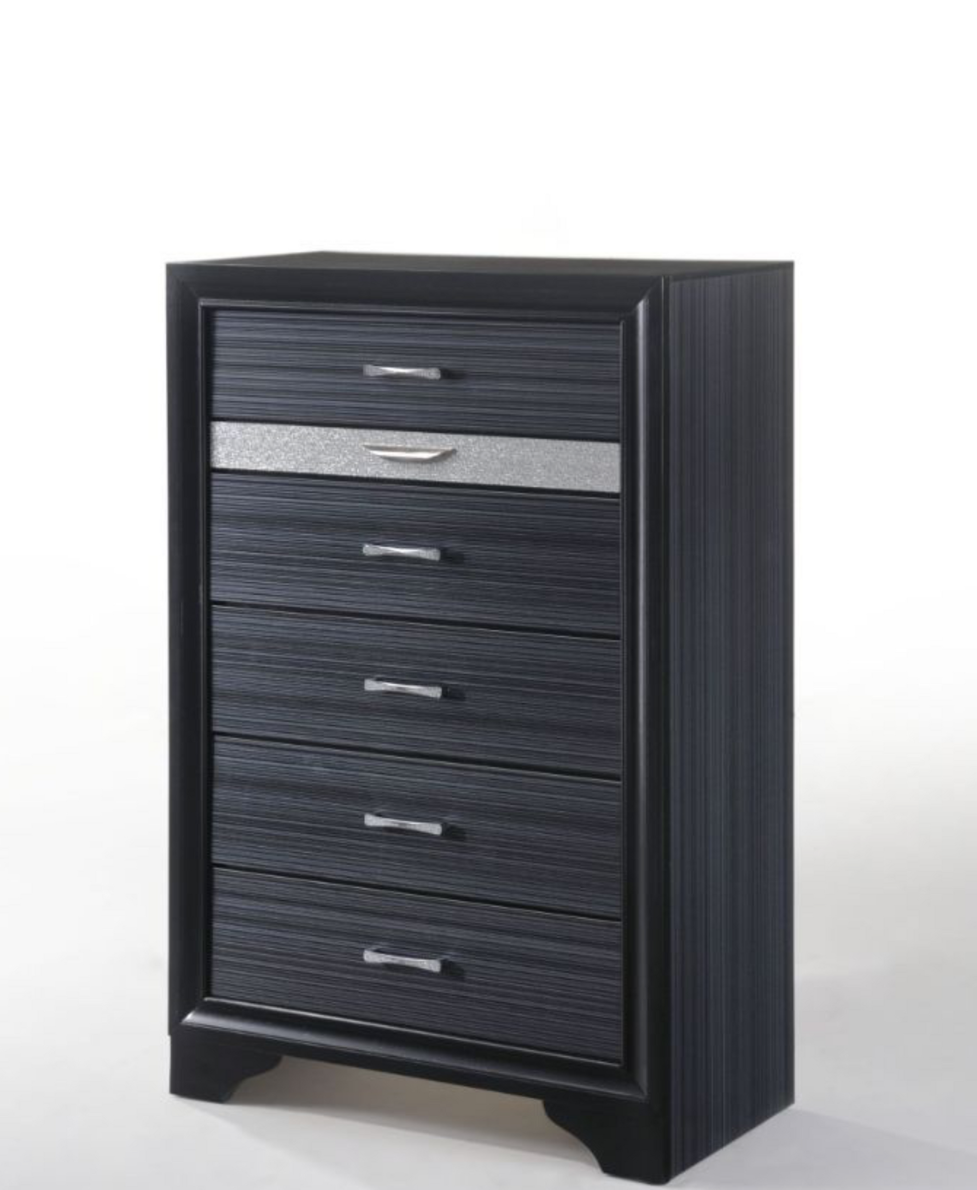 Naima 6-Drawer Chest in Black with Jewelry Drawer