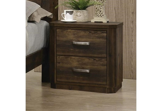 ACME Elettra Nightstand, Rustic Walnut 24853