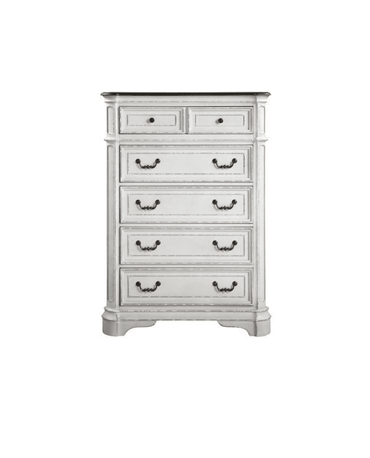 Florian Traditional 5-Drawer Chest in Antique White