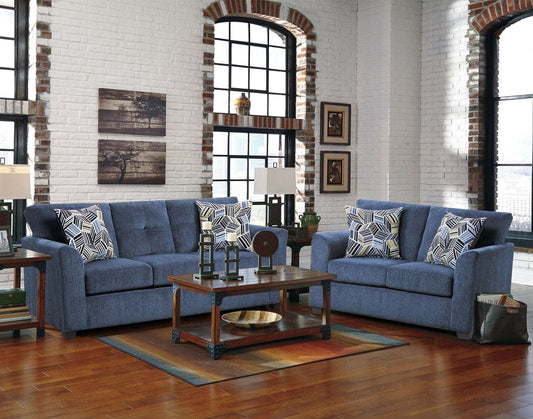 3000 Kennedy Blue Sofa & Loveseat Set