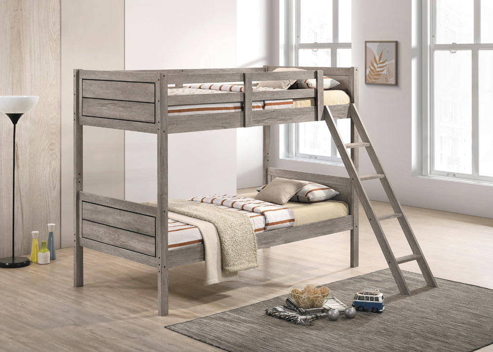 Copy of Flynn Twin over Twin Bunk Bed Weathered Taupe