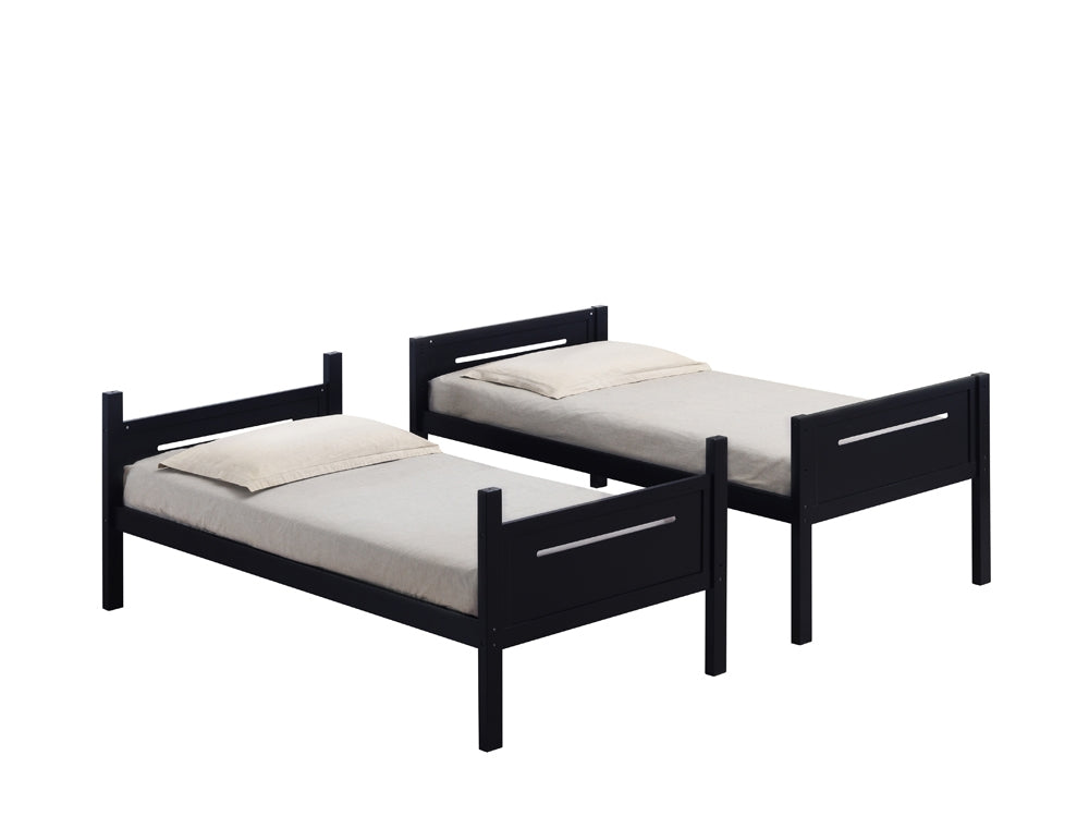 Littleton I Twin over Twin Bunk Bed in Black