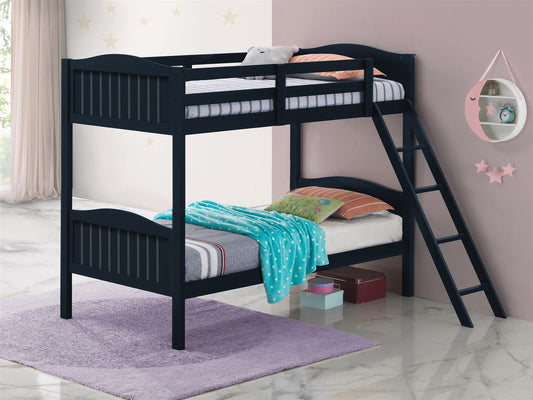 Littleton II Twin over Twin Bunk Bed in Blue