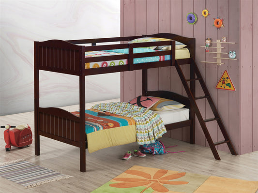 Littleton II Twin over Twin Bunk Bed in Espresso