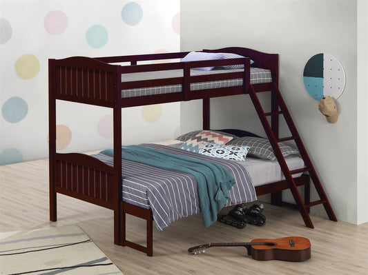 Littleton II Twin over Full Bunk Bed in Espresso