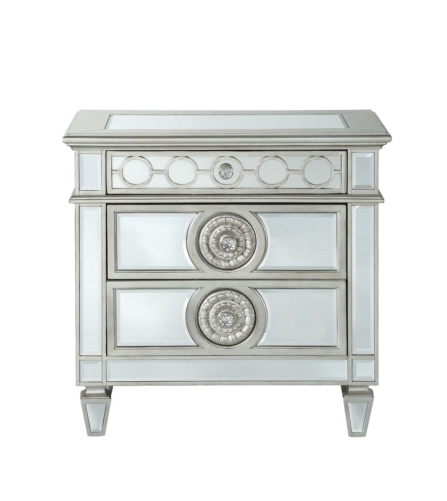 ACME Varian Nightstand in Mirrored 26153