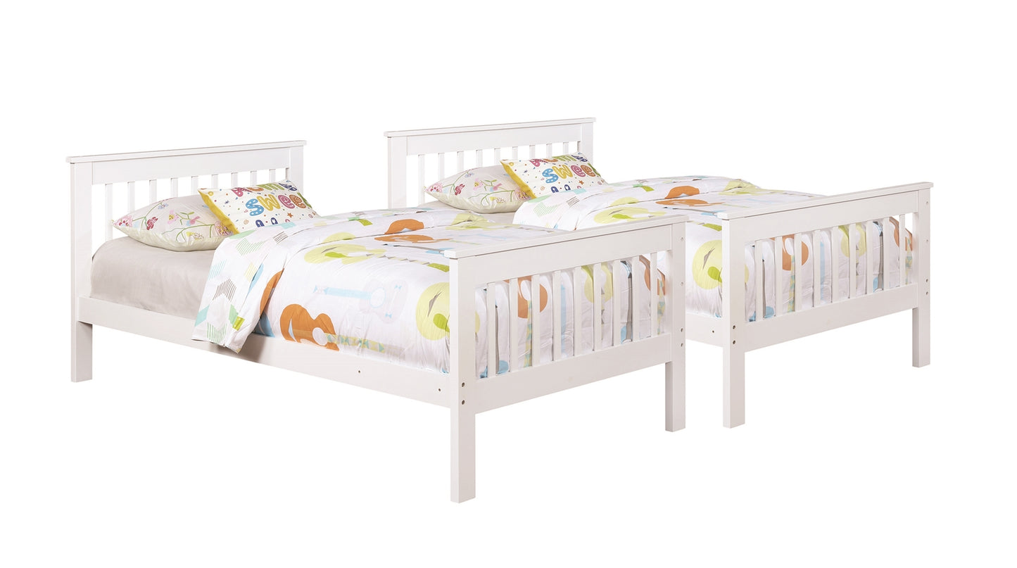 Troy Contemporary White Twin-Twin Bunk