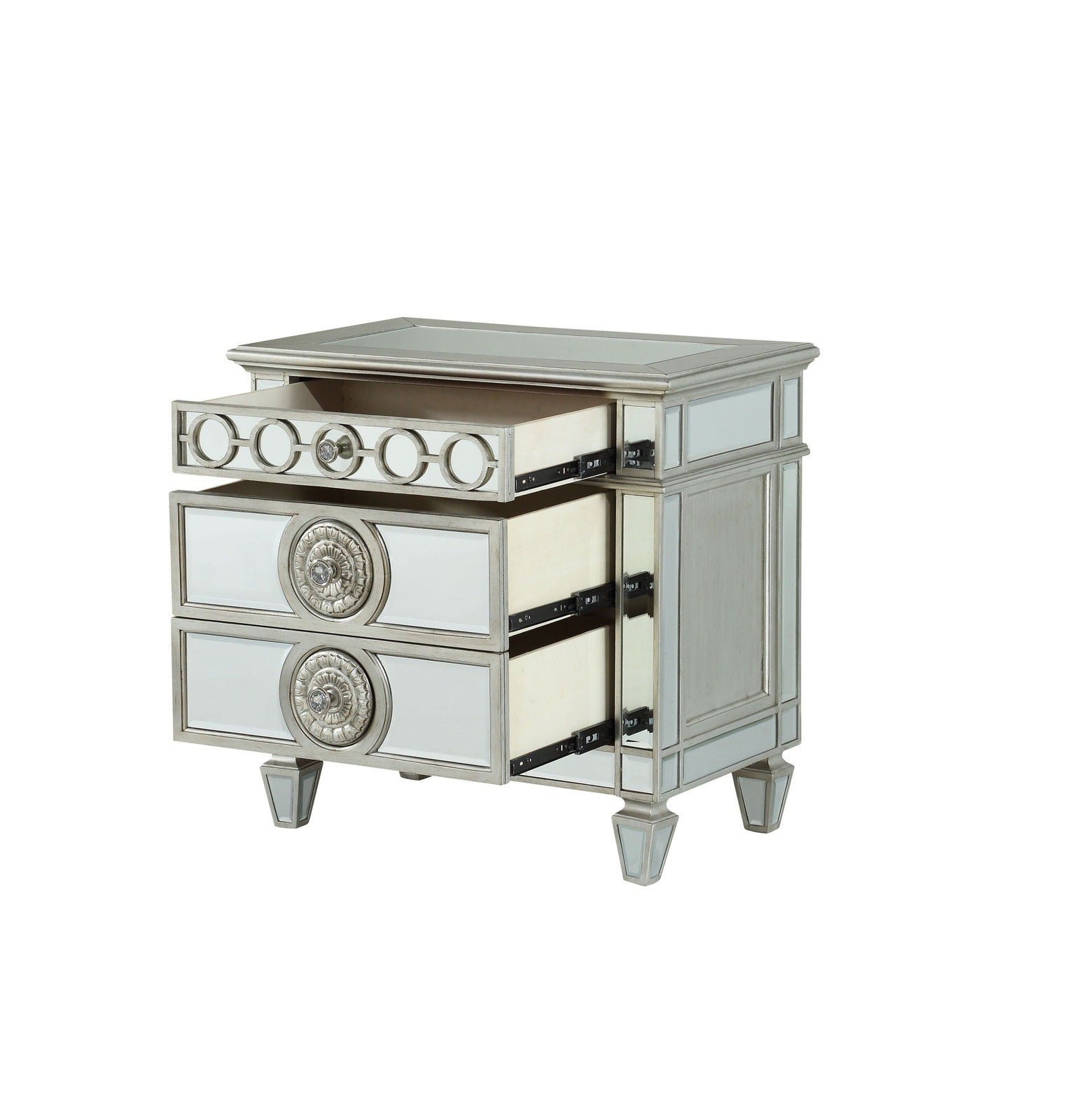 ACME Varian Nightstand in Mirrored 26153