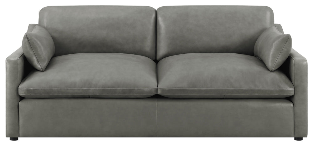 Grayson Transitional Top Grain Leather Sofa & Loveseat Set