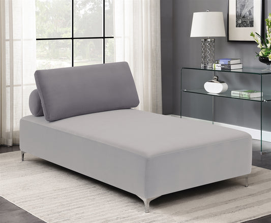 Alton Modern Chaise Lounge in Mixed Gray