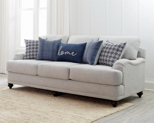 Glenn Modern Farmhouse Light Grey Linen Sofa