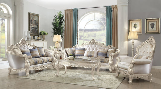 Gorsedd Elegant Antique Champagne Finish Sofa