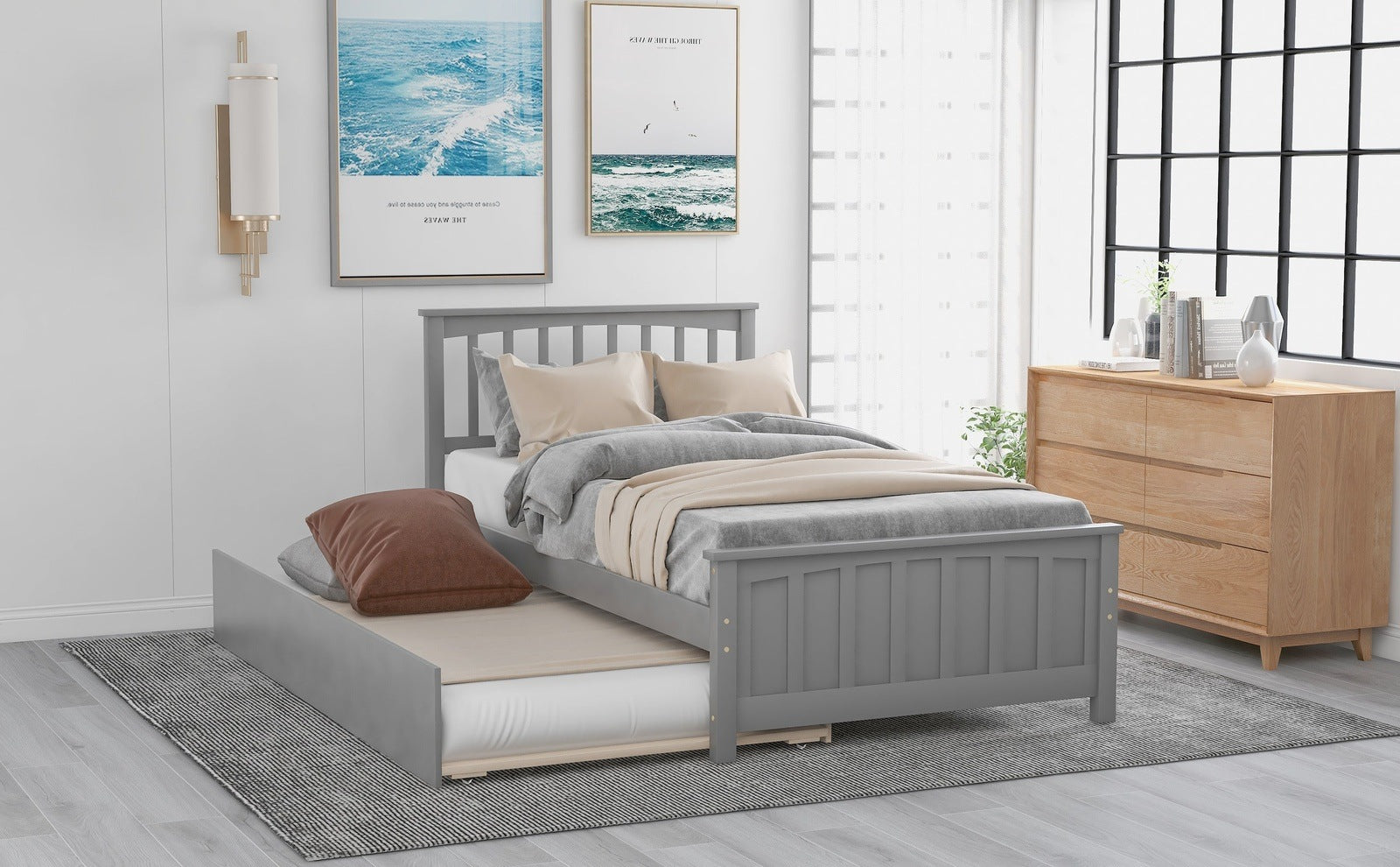 Trundle roll out deals bed