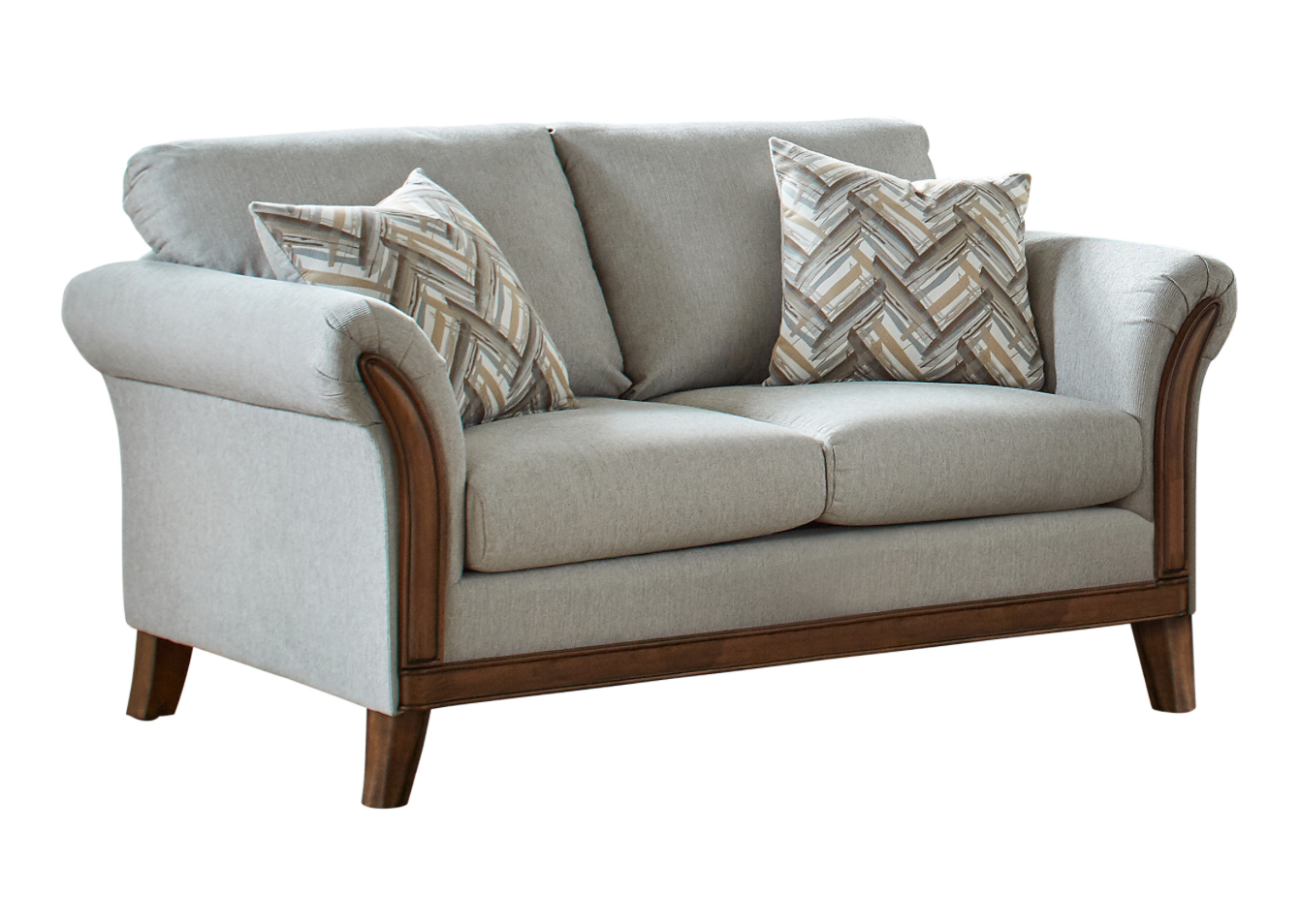 Roxanne Upholstered flared Arm Sofa in Platinum