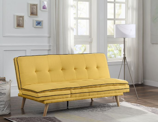 Savilla Upholstered Futon in Yellow -ACME 57160