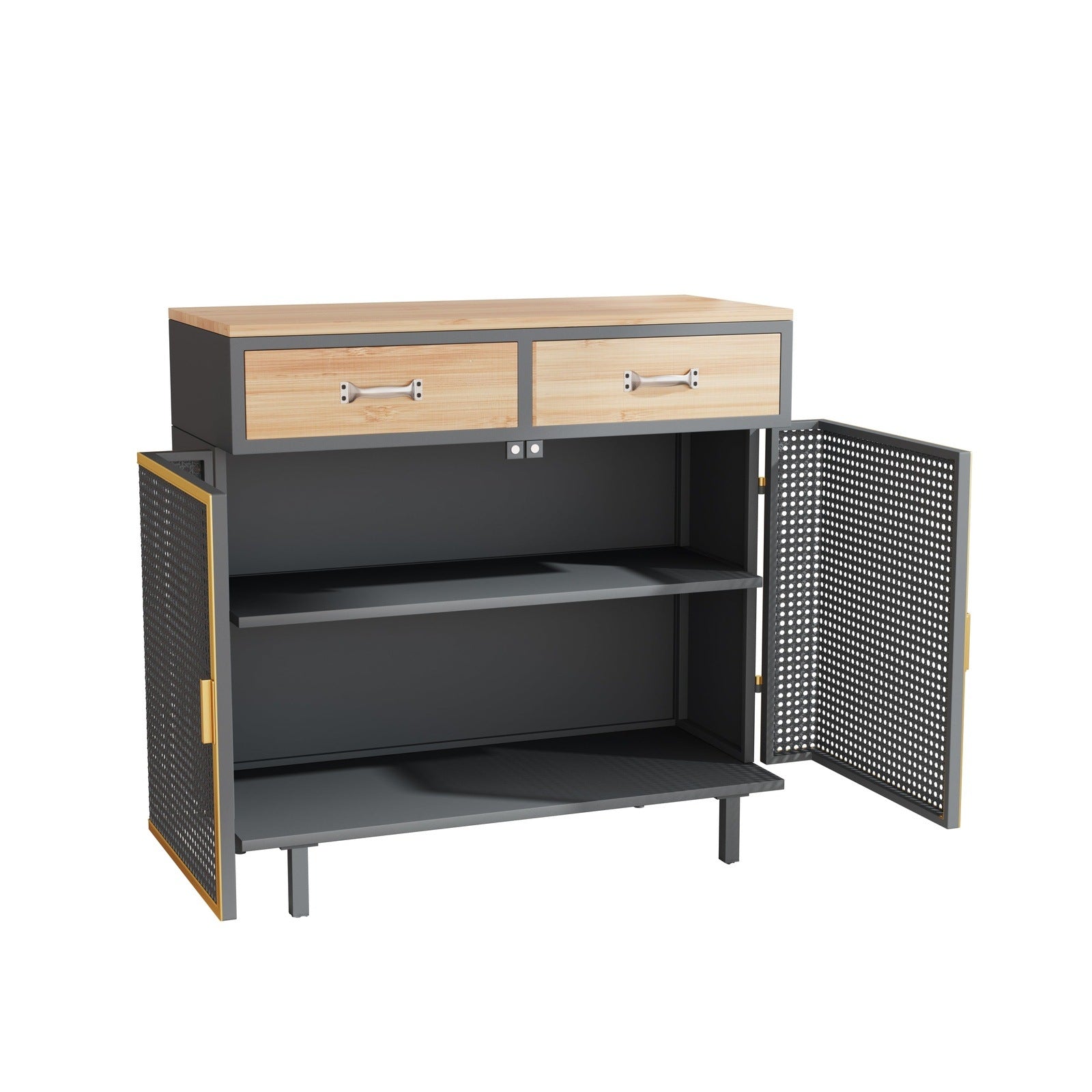 31.5" Modern Sideboard in Carbonized Bamboo