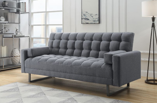 Limosa Plush Upholstered Sofa Bed in Gray -ACME 58260