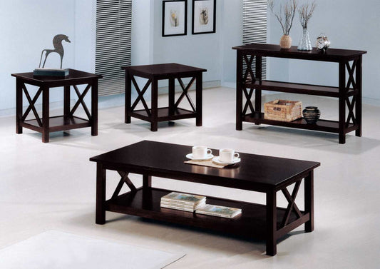 Rachel 3-Piece Occasional Table Set Deep Merlot