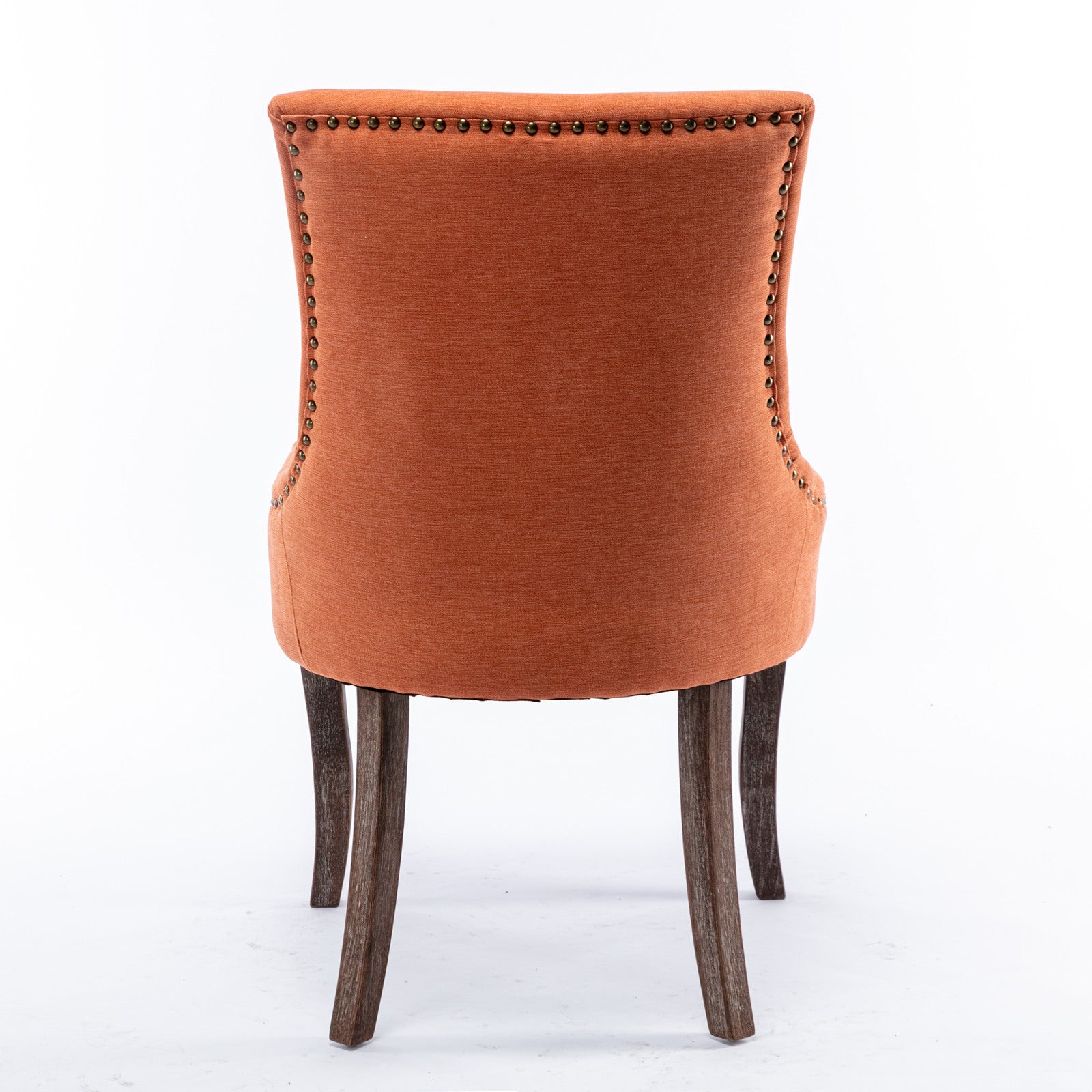 A&A Furniture Transitional Dining Chair in Orange Set of 2