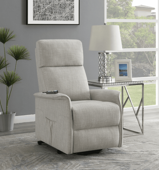 Marsha Power Lift Massage Recliner With Storage Pocket Beige