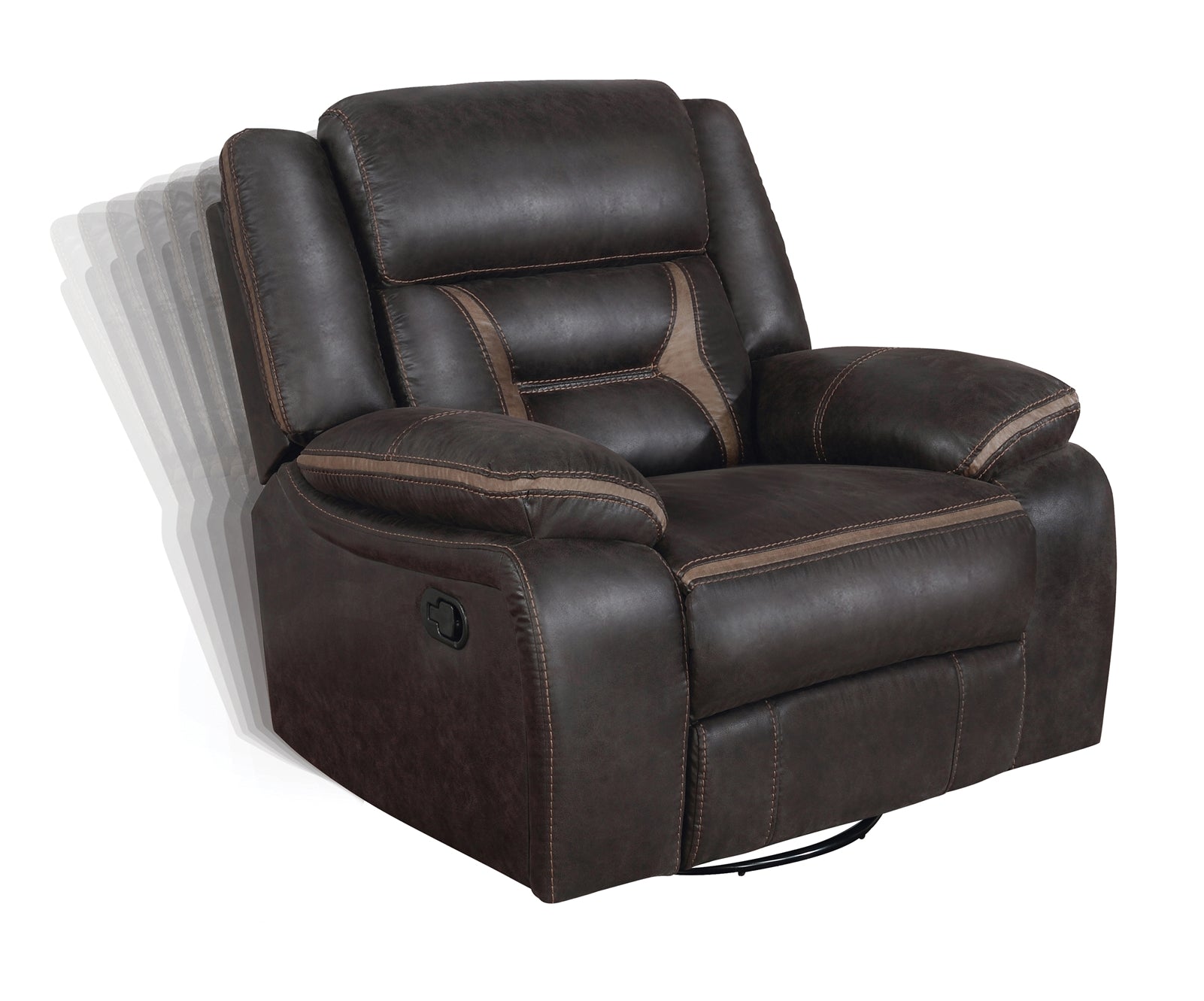 Greer Dark Brown Motion Sofa - Coaster 651354