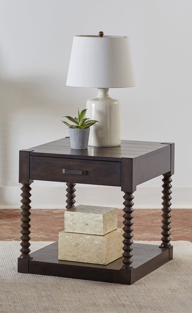 Meredith 2-Drawer Coffee Table Coffee Bean