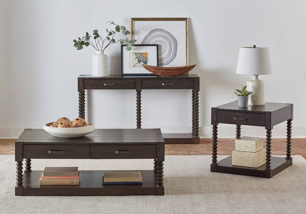 Meredith 2-Drawer Coffee Table Coffee Bean