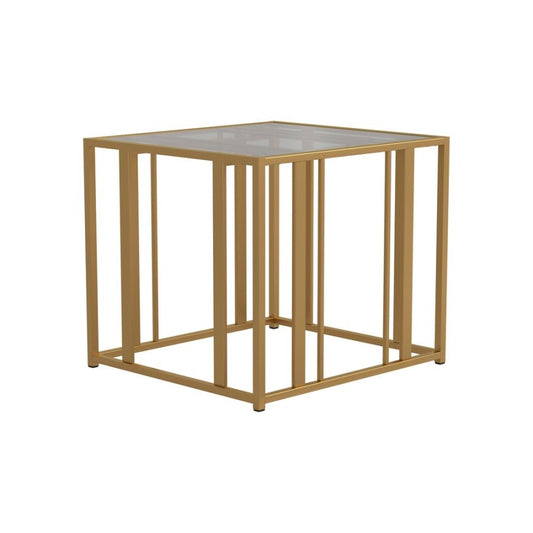 Eastbrook Metal Frame End Table Matte Brass