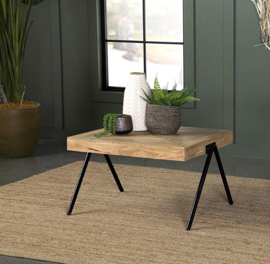 Modern Industrial Butcher Block Coffee Table