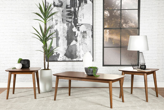 Mid-Century Modern 3-piece Occasional Set Natural Walnut