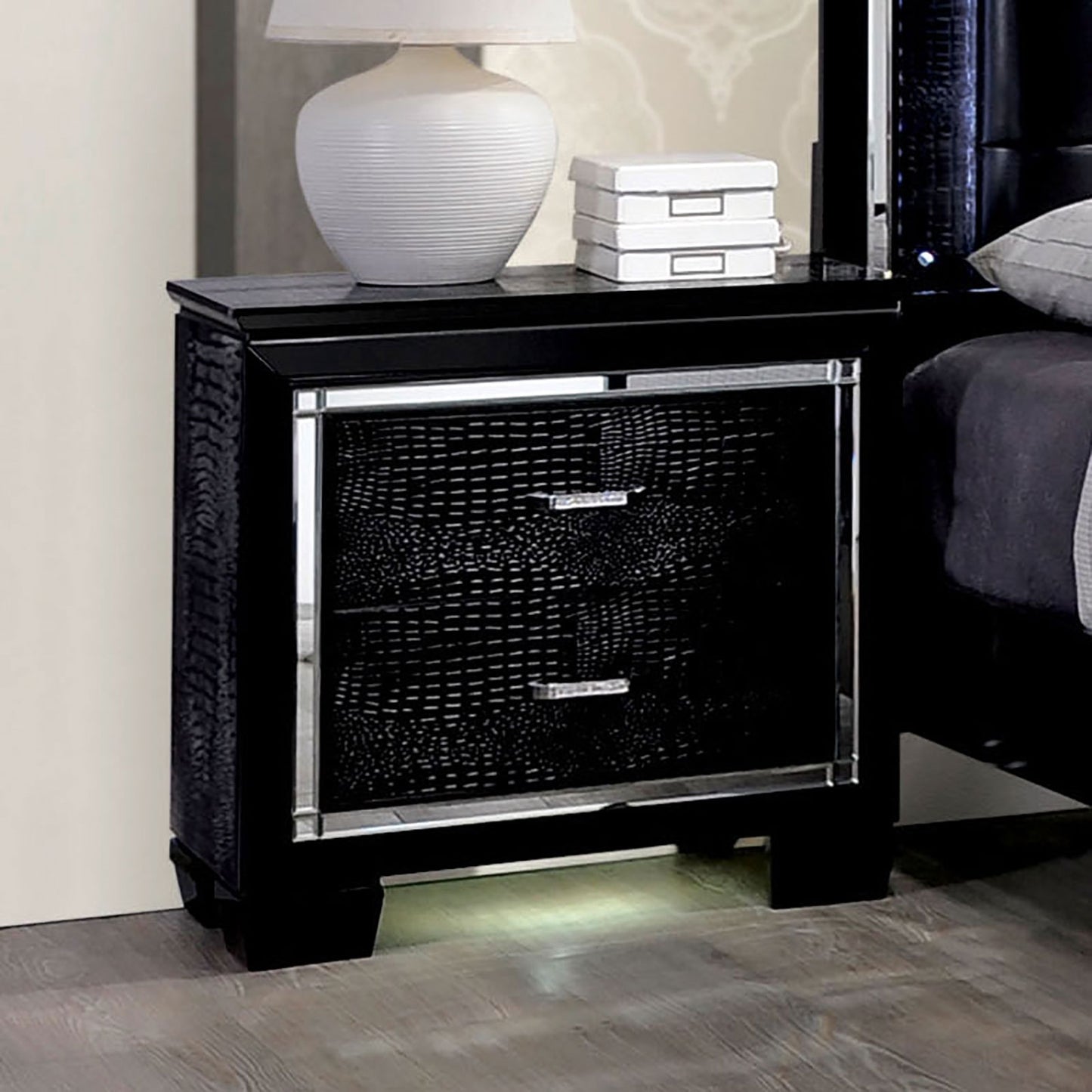 Bellanova Crocodile Embossed Nightstand