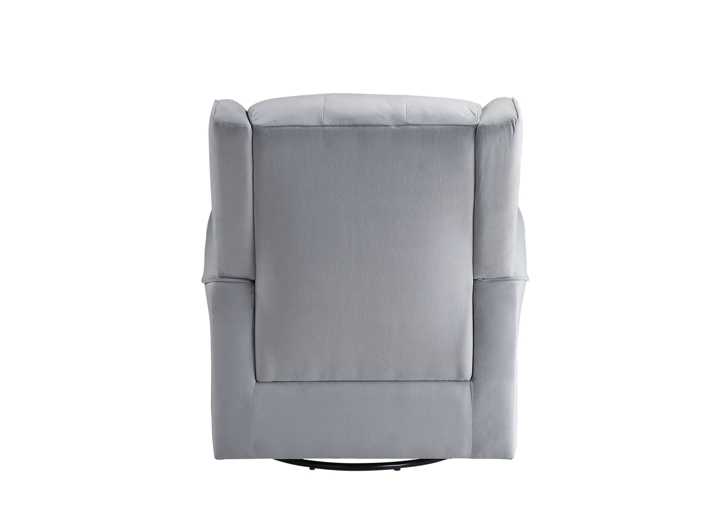 ACME Zeger Swivel Chair w/Glider , Gray Fabric LV00924