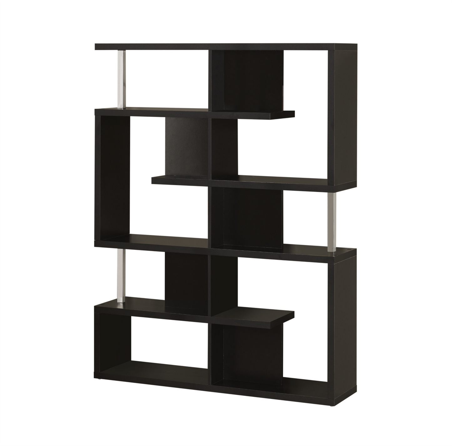 Ronneta 5-Tier Bookcase Black And Chrome