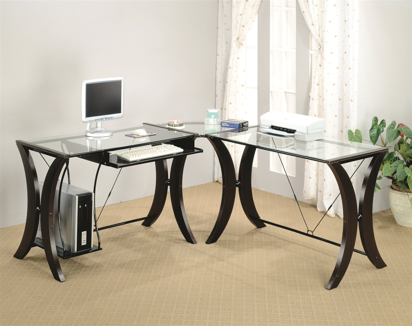 Monterey 3-Piece L-Shaped Computer Desk