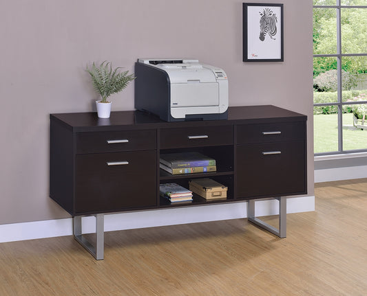 Glaven 5-Drawer Credenza with Adjustable Shelf