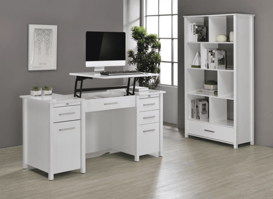 Dylan Lift Top Office Desk in White