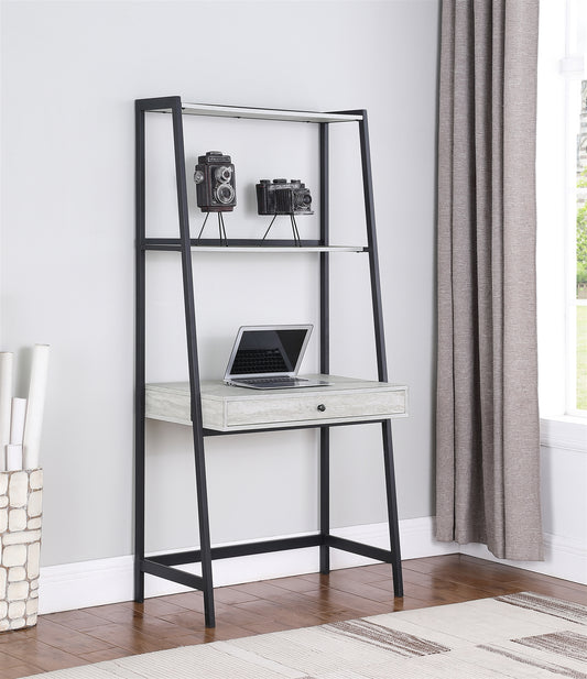 Pinckard Ladder Desk in Faux Grey Stone