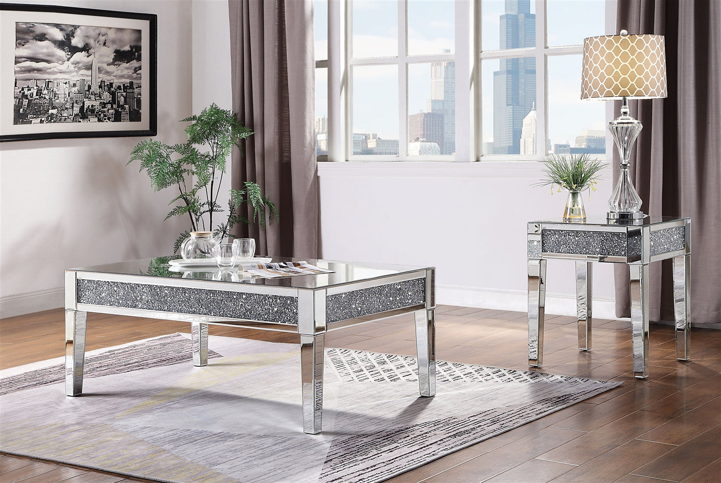 Noralie Modern Glam Mirrored Coffee Table - ACME 81415