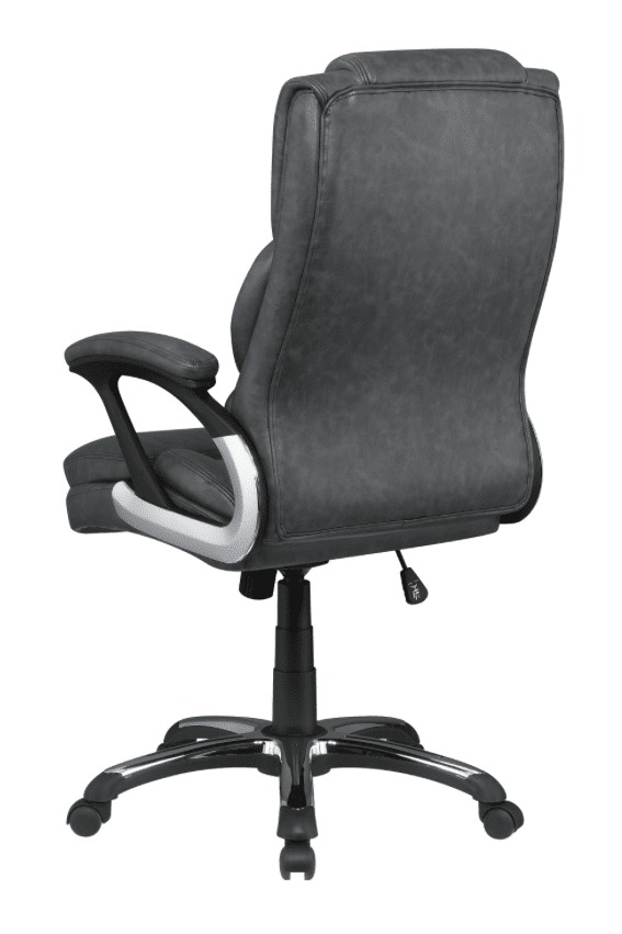 Adjustable Height Office Chair With Padded Arm Grey And Black