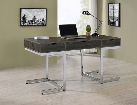 Noorvik Modern Writing Desk in Dark Oak