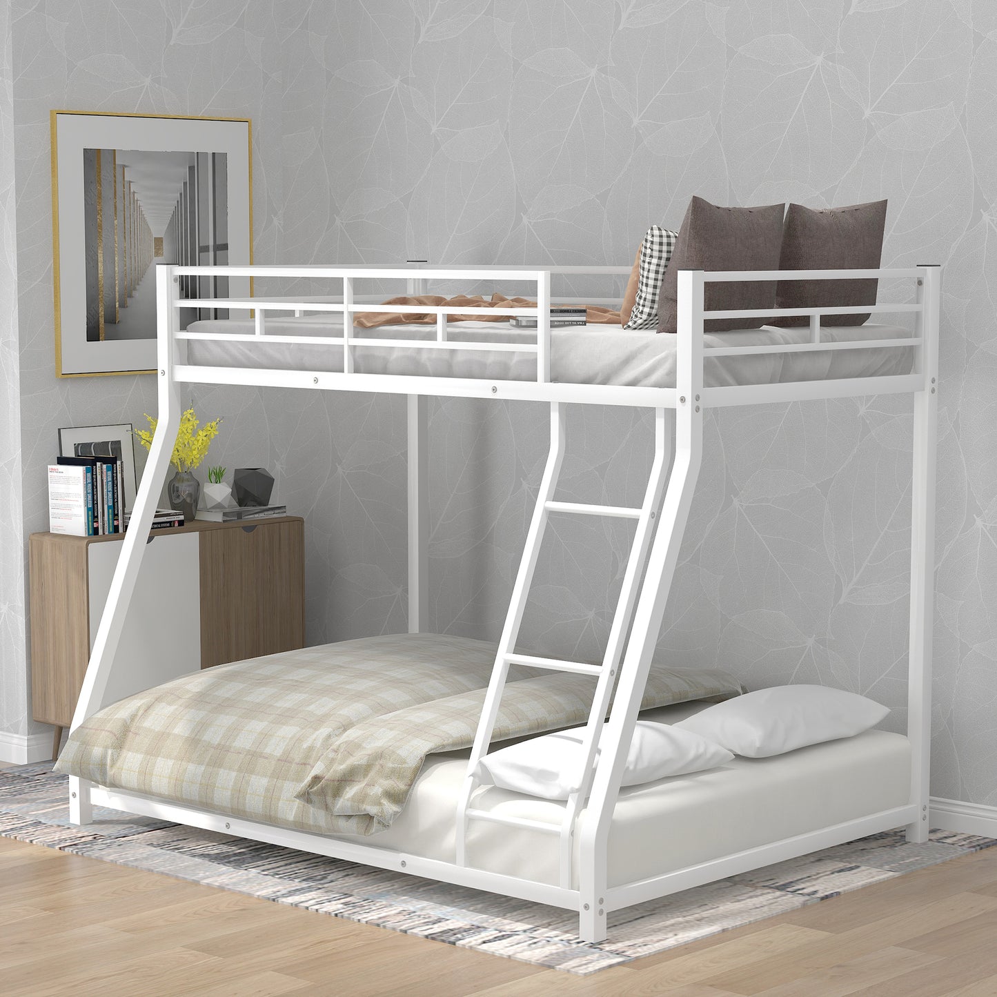 WM Store Twin over Full Bunk Bed in White