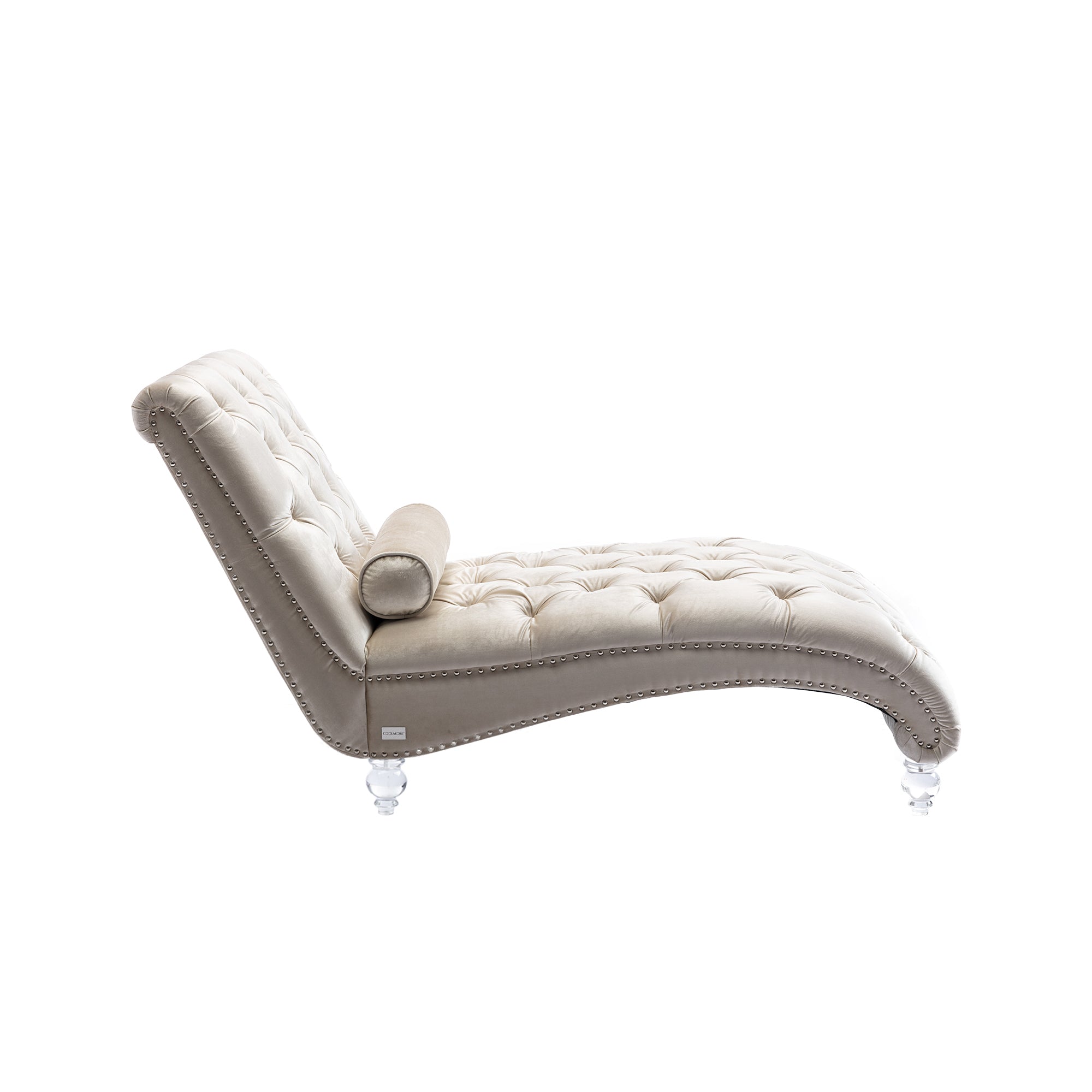 White velvet chaise online lounge