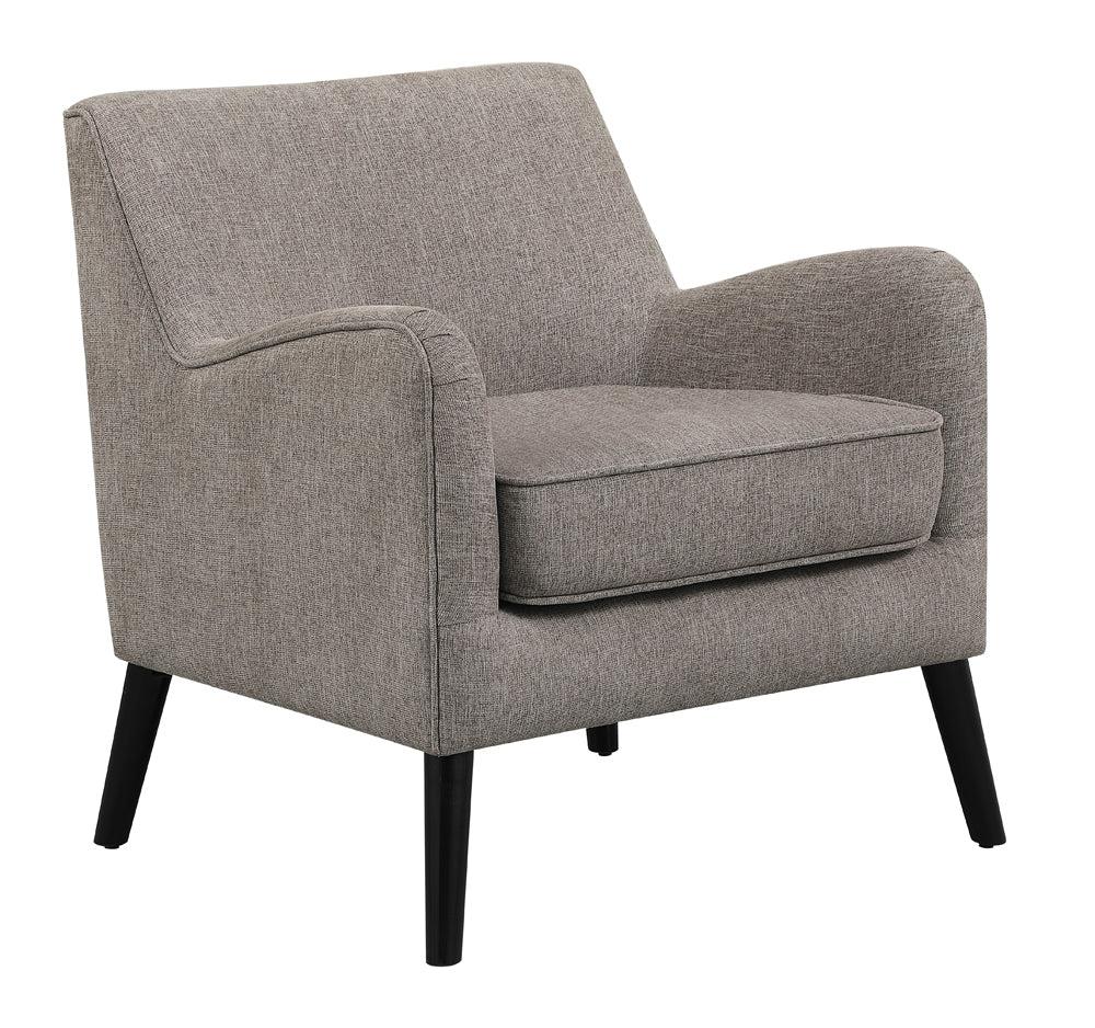 Upholstered Accent Chair with Reversible Seat Cushion - Gray or Brown