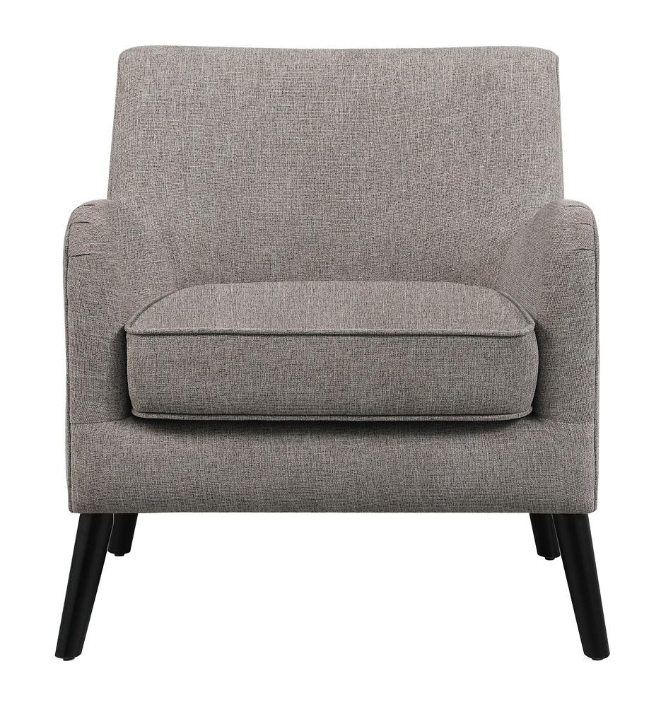 Upholstered Accent Chair with Reversible Seat Cushion - Gray or Brown