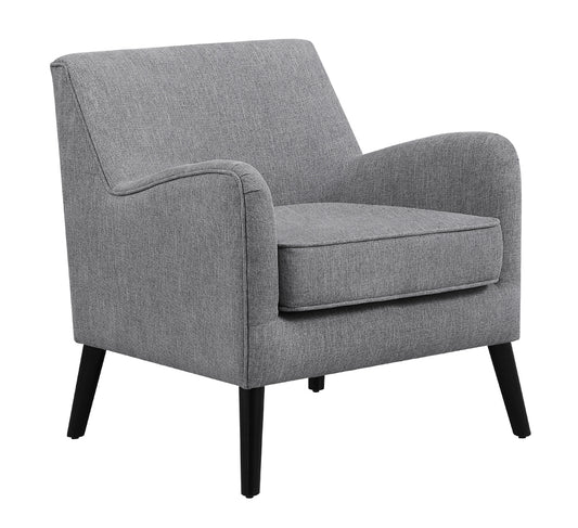 Upholstered Accent Chair with Reversible Seat Cushion - Gray or Brown