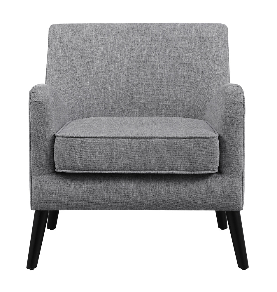 Upholstered Accent Chair with Reversible Seat Cushion - Gray or Brown